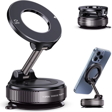 Universal Magnetic Phone Mount - Adjustable Stand, Safe & Compact