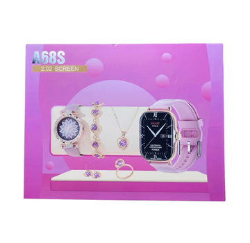 Deluxe Girls Smart Watch Gift Set – With Jewelry & Dual Watches